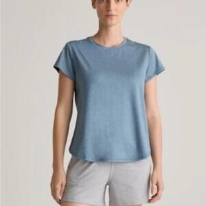 QUINCE Flowknit Breeze Tee Heather Sky Blue Women’s Sz XL